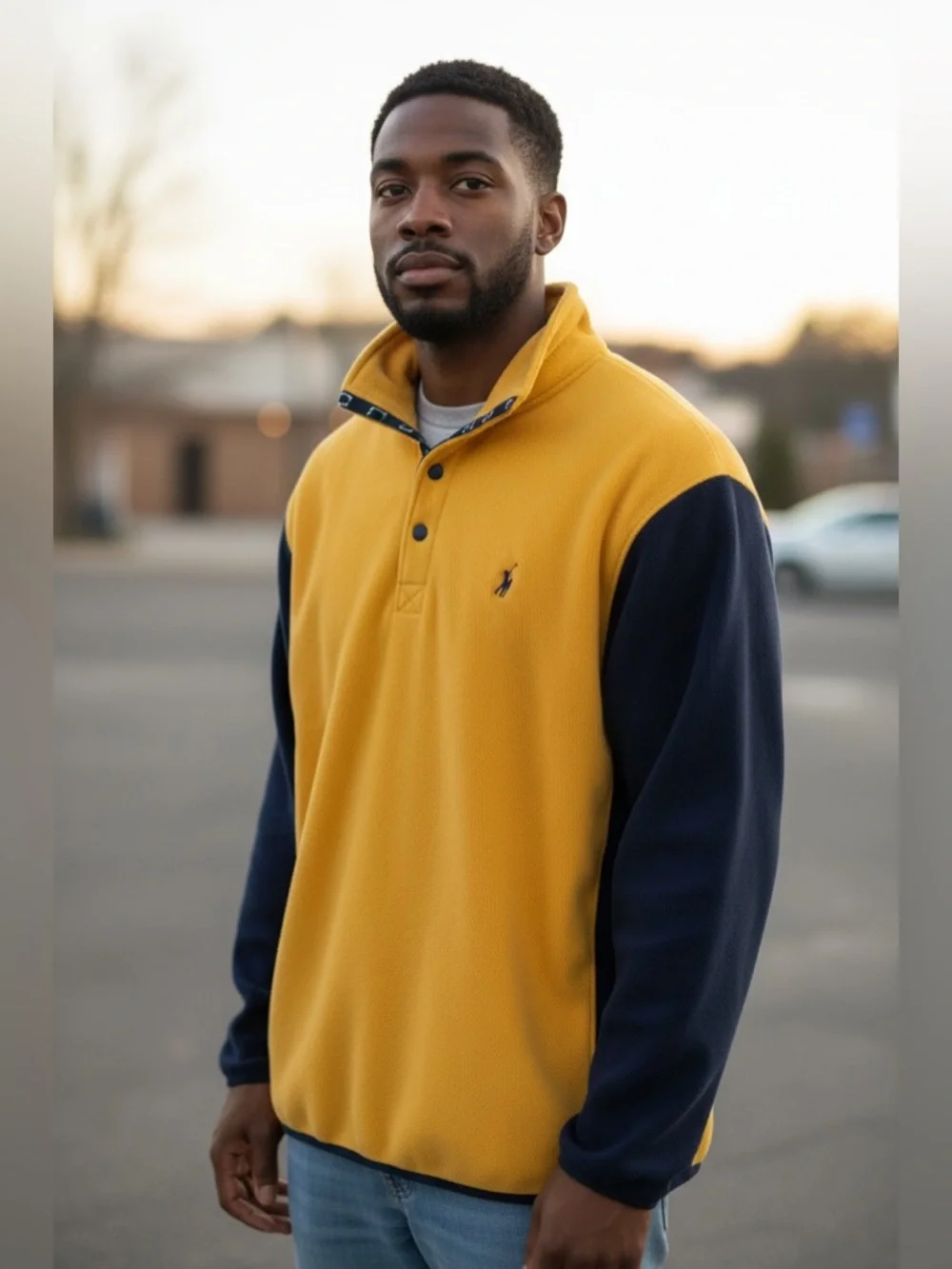 Nautica Mens fleece 1/4 zip pullover size large